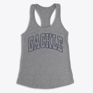 Gackle North Dakota Trendy Block Women's Racerback Tank