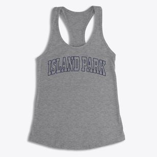 Island Park Idaho Trendy Block Women's Racerback Tank