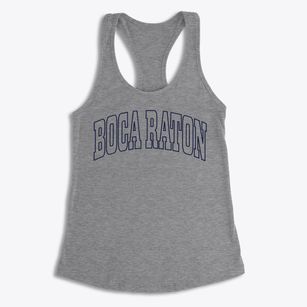 Boca Raton Florida Trendy Block Women's Racerback Tank