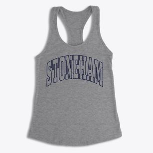 Stoneham Maine Trendy Block Women's Racerback Tank
