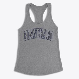 Blanchard Idaho Trendy Block Women's Racerback Tank