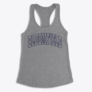 Bloomfield Vermont Trendy Block Women's Racerback Tank