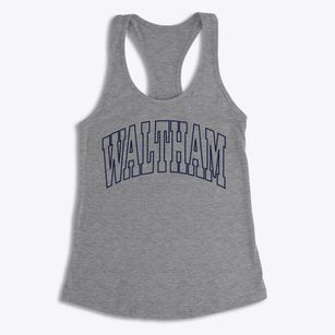 Waltham Minnesota Trendy Block Women's Racerback Tank