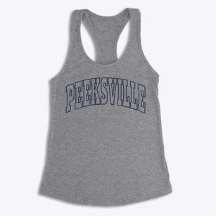 Peeksville Wisconsin Trendy Block Women's Racerback Tank