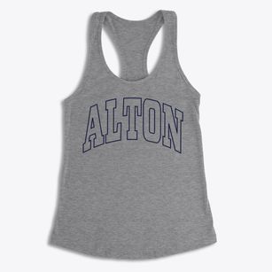 Alton Indiana Trendy Block Women's Racerback Tank