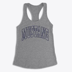 Mustang Texas Trendy Block Women's Racerback Tank