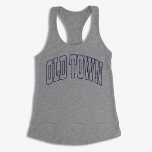 Old Town Maine Trendy Block Women's Racerback Tank