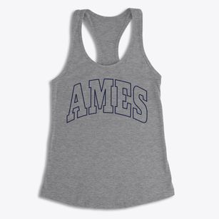 Ames Iowa Trendy Block Women's Racerback Tank