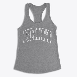 Britt Iowa Trendy Block Women's Racerback Tank
