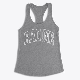 Racine Wisconsin Trendy Block Women's Racerback Tank
