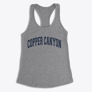 Copper Canyon Texas Varsity Women's Racerback Tank