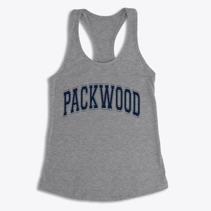 Packwood Iowa Varsity Women's Racerback Tank