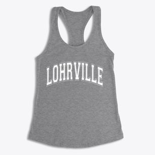 Lohrville Wisconsin Varsity Women's Racerback Tank