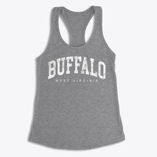 Buffalo West Virginia Urban Vibe Women's Racerback Tank