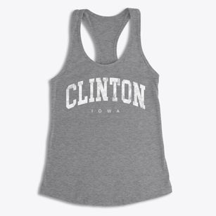 Clinton Iowa Urban Vibe Women's Racerback Tank
