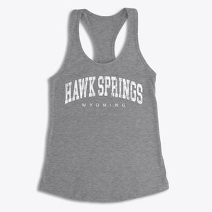 Hawk Springs Wyoming Urban Vibe Women's Racerback Tank