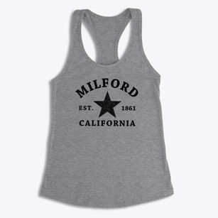 Milford California Star Women's Racerback Tank
