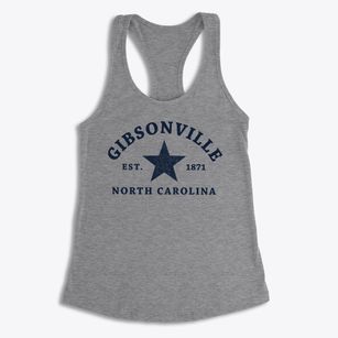 Gibsonville North Carolina Star Women's Racerback Tank
