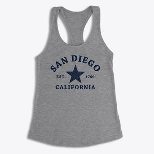 San Diego California Star Women's Racerback Tank