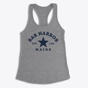 Bar Harbor Maine Star Women's Racerback Tank