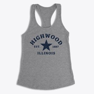 Highwood Illinois Star Women's Racerback Tank