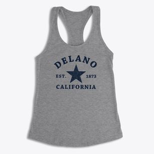Delano California Star Women's Racerback Tank