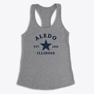 Aledo Illinois Star Women's Racerback Tank