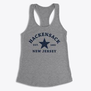Hackensack New Jersey Star Women's Racerback Tank
