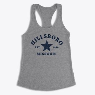 Hillsboro Missouri Star Women's Racerback Tank