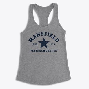 Mansfield Massachusetts Star Women's Racerback Tank