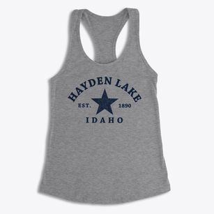 Hayden Lake Idaho Star Women's Racerback Tank