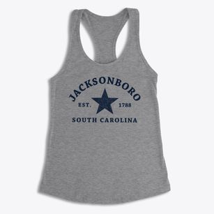 Jacksonboro South Carolina Star Women's Racerback Tank