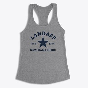 Landaff New Hampshire Star Women's Racerback Tank