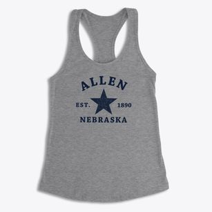 Allen Nebraska Star Women's Racerback Tank