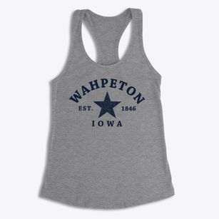 Wahpeton Iowa Star Women's Racerback Tank