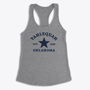 Tahlequah Oklahoma Star Women's Racerback Tank