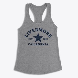 Livermore California Star Women's Racerback Tank