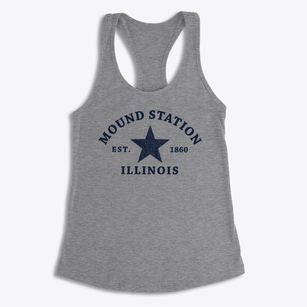 Mound Station Illinois Star Women's Racerback Tank