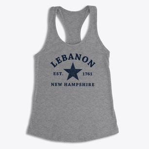 Lebanon New Hampshire Star Women's Racerback Tank