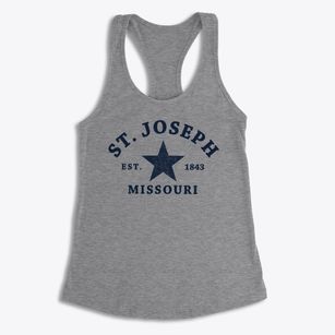 St. Joseph Missouri Star Women's Racerback Tank