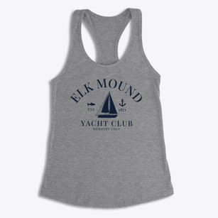 Elk Mound Wisconsin Yacht Club Women's Racerback Tank
