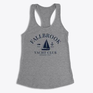 Fallbrook California Yacht Club Women's Racerback Tank