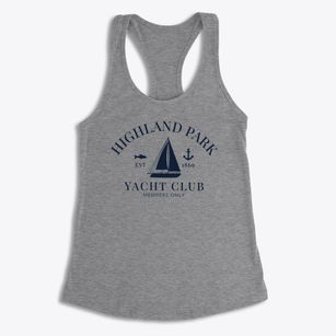 Highland Park Illinois Yacht Club Women's Racerback Tank