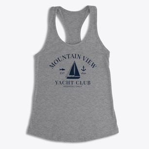 Mountain View Wyoming Yacht Club Women's Racerback Tank