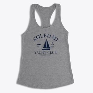 Soledad California Yacht Club Women's Racerback Tank