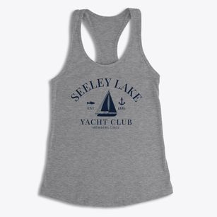 Seeley Lake Montana Yacht Club Women's Racerback Tank
