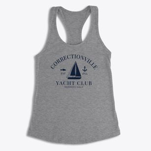 Correctionville Iowa Yacht Club Women's Racerback Tank