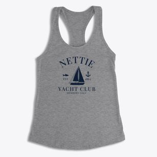 Nettie West Virginia Yacht Club Women's Racerback Tank