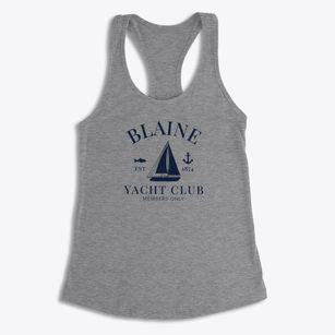 Blaine Maine Yacht Club Women's Racerback Tank