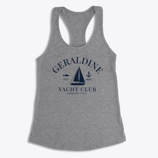 Geraldine Montana Yacht Club Women's Racerback Tank